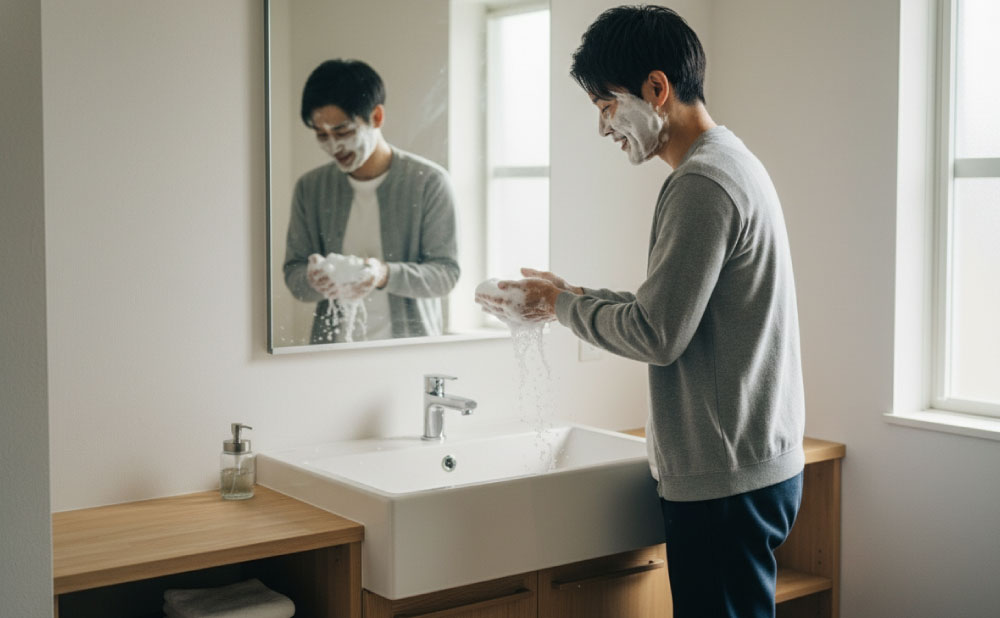 毎日の洗顔ルーティーン