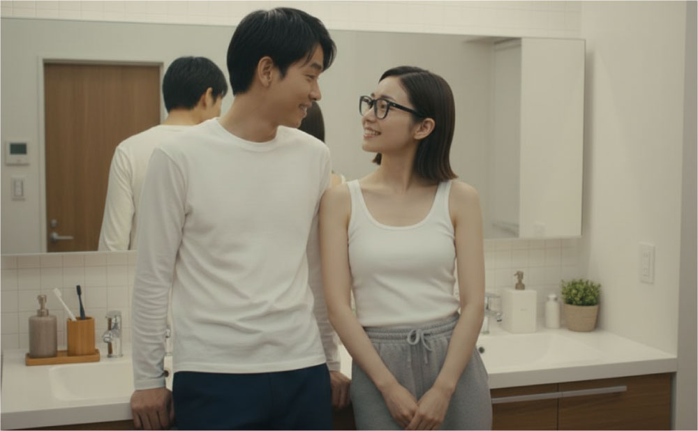 クレンザーと洗顔料の違いが分かり笑顔の男女