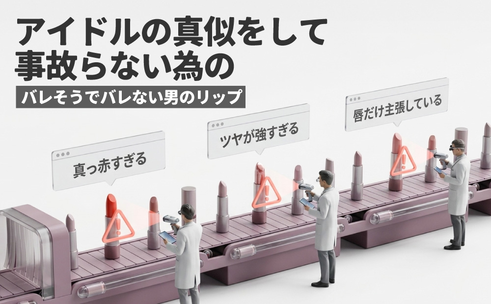 男の顔になじみやすいリップ