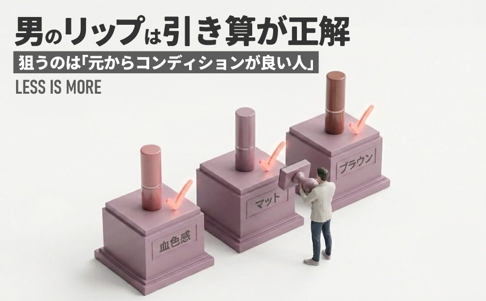 男性のリップの正解は元からコンディションのよさそうな唇