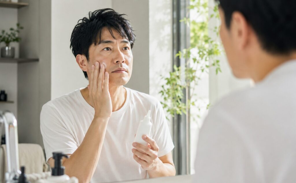 日焼け止めを「UVケア下地」に変えた男性